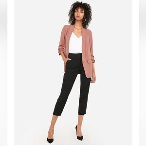 Express RUCHED SLEEVE BOYFRIEND BLAZER - Mauve - NWT